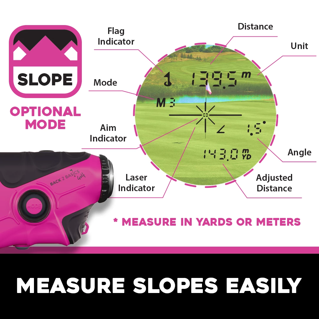 Back 2 Basics Golf ProVision Range Finder | Pink 5 Back 2 Basics Golf ProVision Range Finder | Pink - Image 3